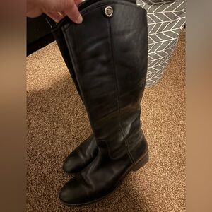 Frye Black Leather Riding Boots